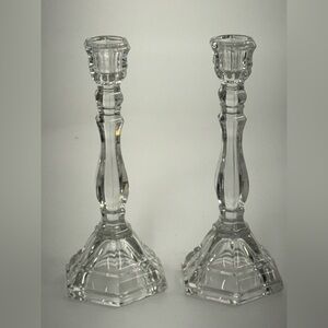 TIFFANY & CO. Hampton Vintage 9" Crystal Candlestick Holders